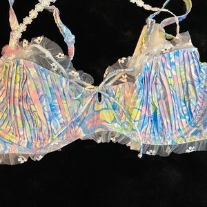 NWT For Love and Lemons 🍋 Midsummer Satin Bra